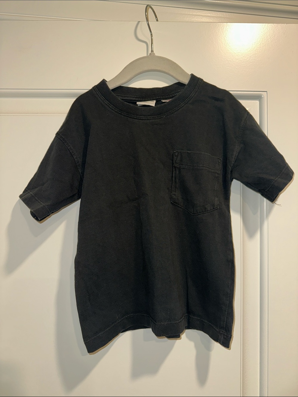 Zara Black Short-Sleeve Pocket Tee for Kids